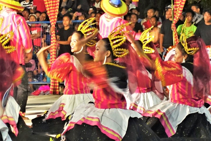 Exit45 Travels - January Festivals-Abel Festival in La Paz, Abra, Philippines young girls dressed on traditional costumes dancing in the streets