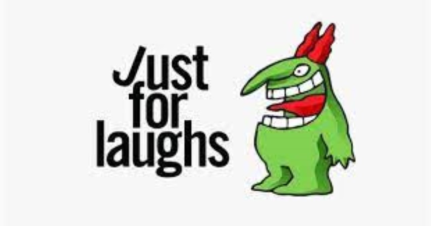 logo for just for laughs festival in july