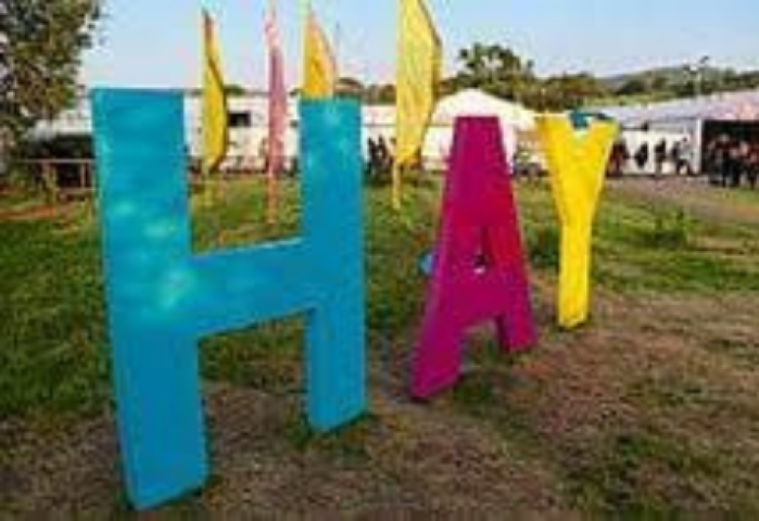 entry sign to Hay Festival of Literature and Arts