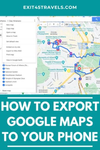Exit45 Travels-Export Google Maps Route Offline pin image