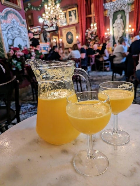 Agua de Valencia, a famous cocktail from the city made with those renowned local oranges. 