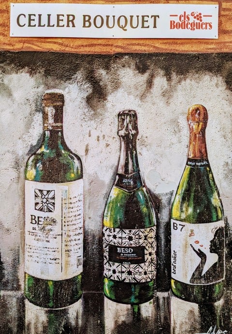 The Spanish even incorporate their love of wine into their street art. 
