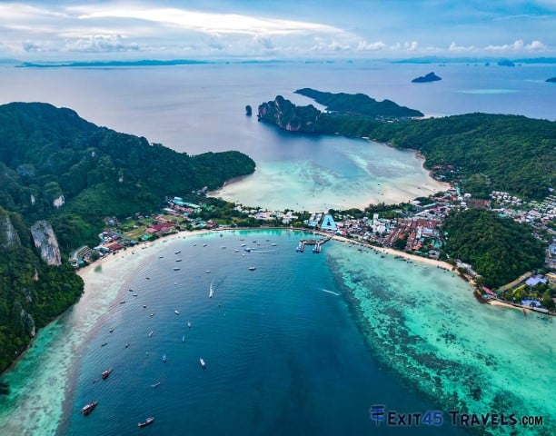 Phi Phi Don in Thailand. One of the best countries to visit in November.